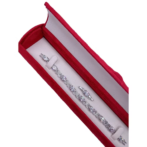 White Gold Finish Created Diamond Love And Kisses Bracelet