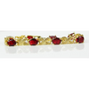 Yellow Gold Finish Ruby Love And Kisses Bracelet