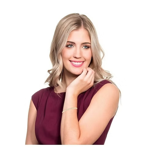 Yellow gold finish round cut created diamond womens bracelet