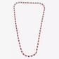 Elegant White Gold Round-Cut Created Diamond Red Garnet Necklace Set