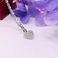 White Gold Finish Necklace with Heart Shaped Created Diamond Pendant