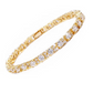 Yellow Gold Finish Round Cut 2 tiny Created Diamond Tennis Bracelet
