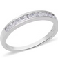 White Gold Finish Round Cut Eternity Ring Set