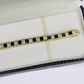 YELLOW GOLD FINISH Black Onyx Princess Cut Created Diamond Bracelet