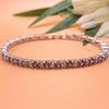 White Gold Finish Purple Amethyst bracelet