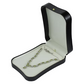 White Gold Finish Peridot Love And Kisses Necklace