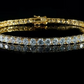Yellow gold finish round cut created diamond womens bracelet