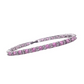 White Gold Finish Pink Tourmaline with 2 Created Diamond Tennis Bracelet