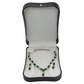 White Gold Finish Created Diamond Green Emerald "Love and Kisses" Jewellery Set