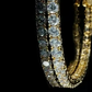 Yellow gold finish round cut created diamond womens bracelet