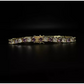 Yellow gold finish created diamond purple amethyst round cut bracelet Gift Idea