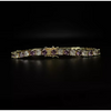 Yellow gold finish created diamond purple amethyst round cut bracelet Gift Idea