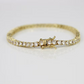 YELLOW GOLD FINISH Round Cut Classic Created Diamond bracelet