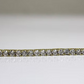 Yellow Gold Finish 3mm Created Diamond Round Cut Tennis Bracelet