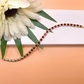 Yellow gold finish round cut red ruby with 2 tiny created diamond bracelet