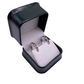 White Gold Finish Huggies Hoop Citrine and Created Diamond earring