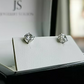 White Gold Finish Round Cut Created Diamond Stud Earrings Perfect Gift