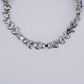 White Gold Finish Purple Amethyst Triple Flower Design Tennis Bracelet