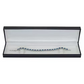 White gold finish blue sapphire created diamond heart cut bracelet Gift Idea
