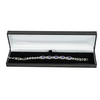 White Gold Finish Purple Amethyst Triple Flower Design Tennis Bracelet