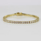 YELLOW GOLD FINISH Round Cut Classic Created Diamond bracelet