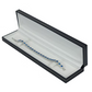 WHITE GOLD FINISH Blue Sapphire Created Diamond Heart Cut Bracelet + Gift Box