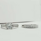 White Gold Finish Round Cut Eternity Ring Set