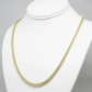 Yellow Gold Finish Created Diamond Round Cut Tennis Necklace